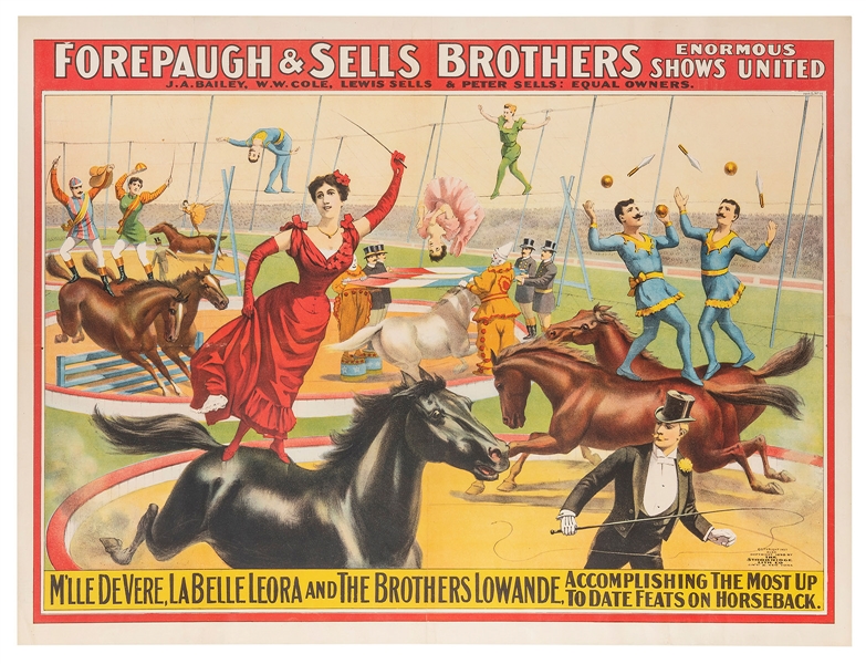  Forepaugh & Sells Brothers Enormous United Shows. Mlle DeV...