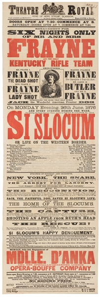  FRAYNE, Frank I. (1839 – 91). Six Nights Only of Mr. and Mr...