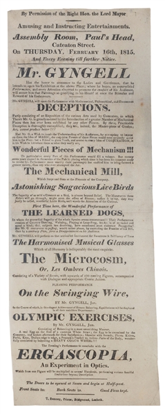  GYNGELL, Daniel (1773 – 1833). Mr. Gyngell. Deceptions. Lam...