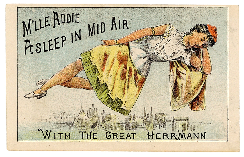  HERRMANN, Adelaide (1853 – 1932). M’lle Addie. Asleep in Mi...