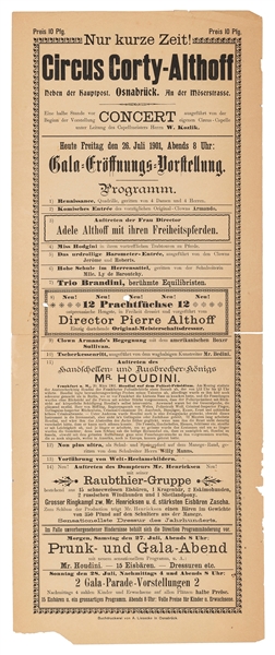  HOUDINI, Harry (Erik Weisz) (1874 – 1926). Mr. Houdini. Ear...