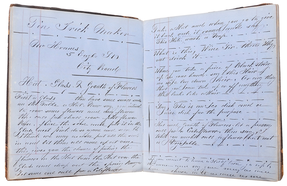  [NOTEBOOK – CONJURING SECRETS] Victorian Conjurer’s Manuscr...