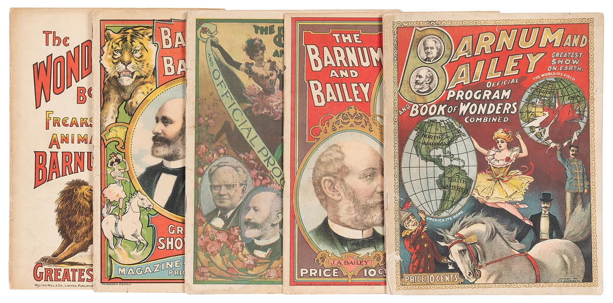 Barnum & Bailey Group of Five Programs. 18...