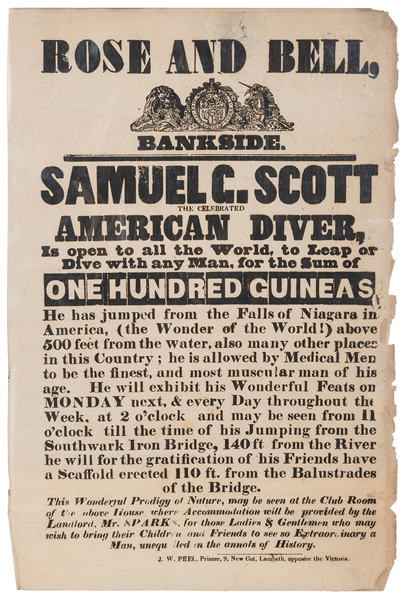  SCOTT, Samuel C. (1813 – 1841). Samuel C. Scott the Celebra...