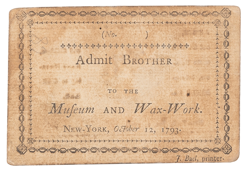  THE FIRST SIDESHOW IN AMERICA? [SIDESHOW] Entrance Pass to ...