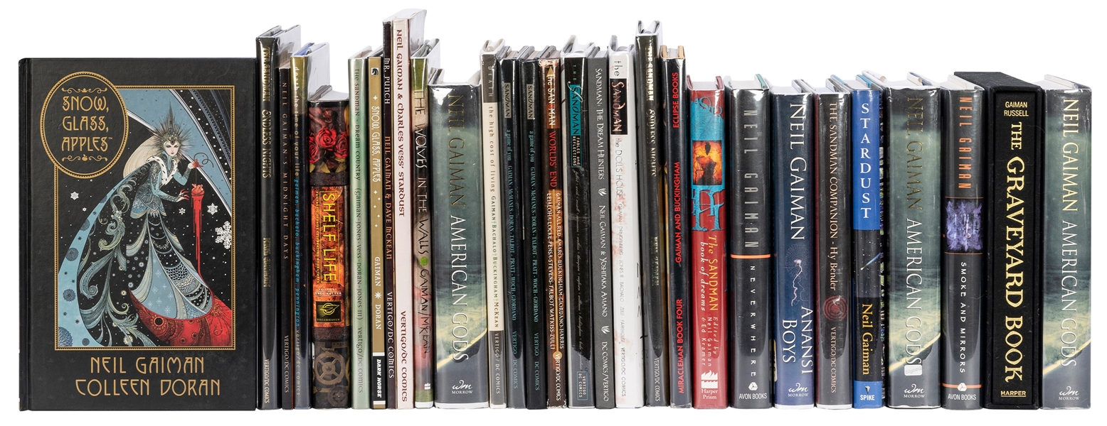  GAIMAN, Neil (b. 1960). A large group of hardcover novels, ...