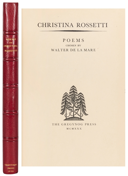  [GREGYNOG PRESS]. ROSSETTI, Christina (1830–1894). Poems. C...