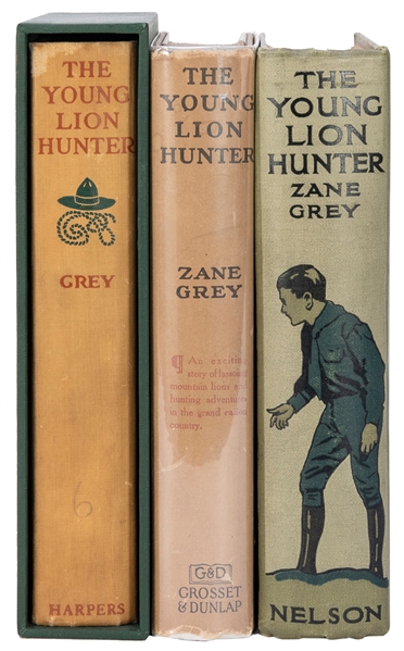  GREY, Zane (1872–1939). The Young Lion Hunter. New York and...