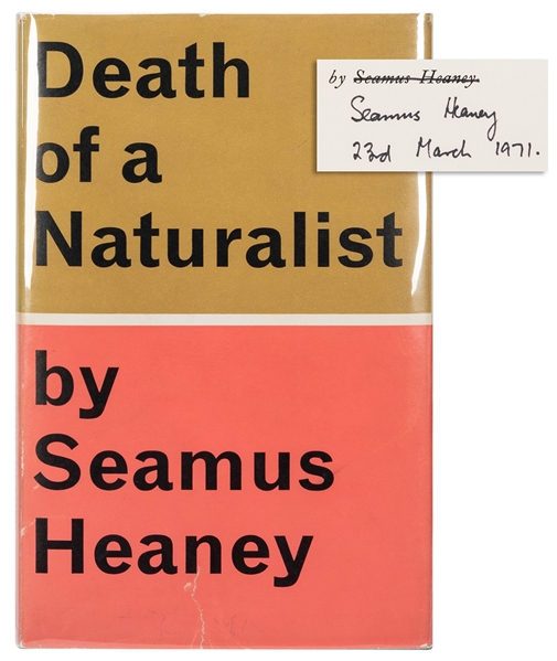  HEANEY, Seamus (1939–2013). Death of a Naturalist. New York...