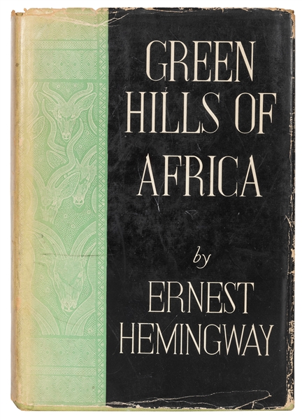  HEMINGWAY, Ernest (1899–1961). Green Hills of Africa. New Y...