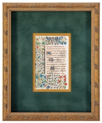  [ILLUMINATED MANUSCRIPTS]. Leaf from a French Book of Hours...
