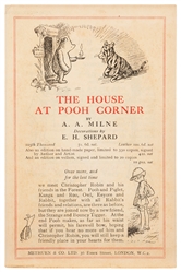  [MILNE, A.A. (1882–1956)]. A prospectus for “The House at P...