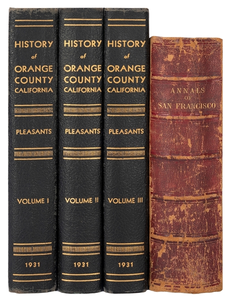  [CALIFORNIA]. PLEASANTS, J.E. History of Orange County, Cal...