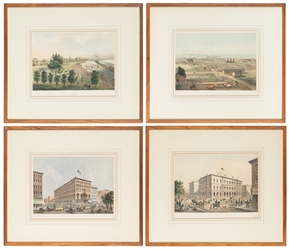  [CHICAGO]. KURZ, Louis (1834–1921). A group of 4 prints fro...
