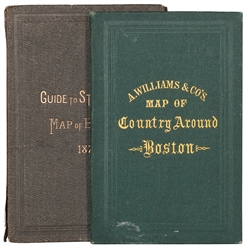  [MAP]. Guide to Strangers Map of Boston [cover title]. Bost...