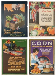  [WORLD WAR I]. Group of 8 United States Food Administration...