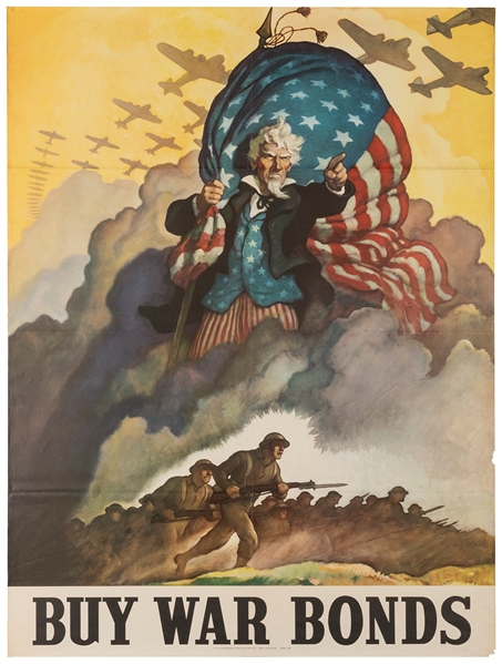  WYETH, N. C. (1882-1945). Buy War Bonds. 1942. U.S. Governm...