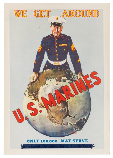  JONES. We Get Around / U.S. Marines. 1940s. A formally unif...