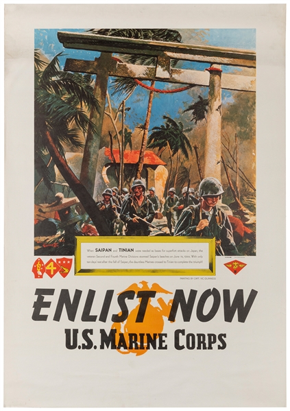  GUINNESS, Vic. Enlist Now / U.S. Marines Corps. 1945....