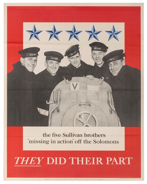  Five Sullivan Brothers Missing in Action. 1943. Office of W...