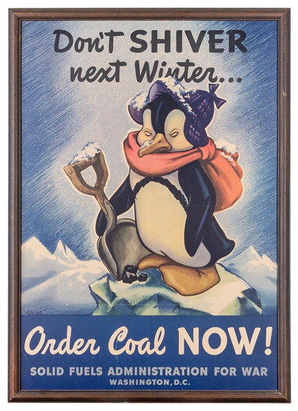  ARENS. Don’t Shiver Next Winter. Order Coal Now! 1944. Wash...