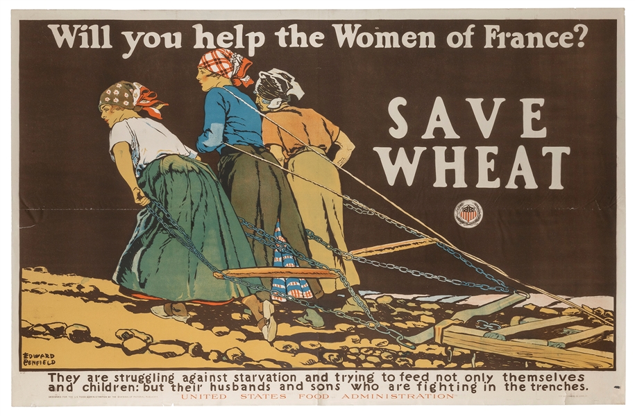  PENFIELD, Edward (1866–1925). Will You Help the Women of Fr...