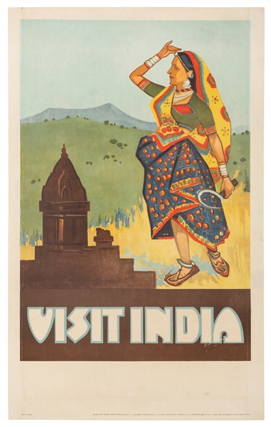  Visit India. 1950s. Department of Tourism and Visual Public...