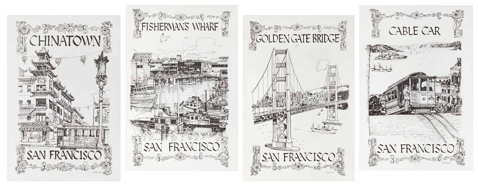  McAUSLAND, D.B. Group of four San Francisco posters. 1970-1...