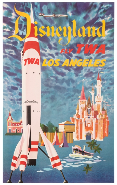  KLEIN, David (1918-2005). Disneyland / Fly TWA Los Angeles....