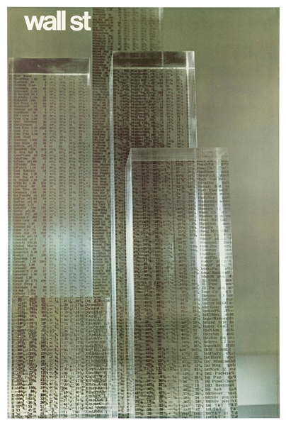  MIHO, Tomoko (1931—2012). Wall St. / [New York]. 1968. New ...