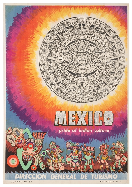  Mexico / Pride of Indian Culture. Circa 1950s. 37 ½ x 26 ¼”...