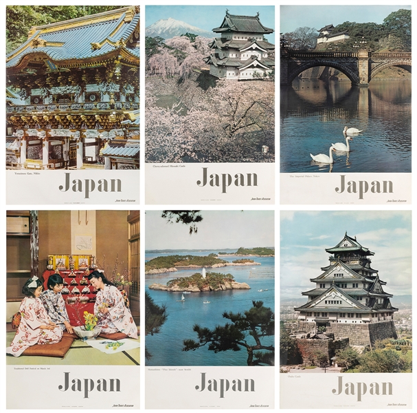  [JAPAN—TRAVEL]. Group of 6 Japan Tourist Association travel...