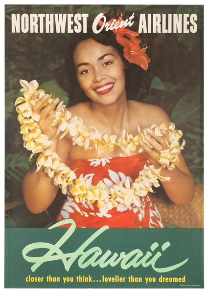  Northwest Orient Airlines / Hawaii. Circa 1960s. A smiling ...