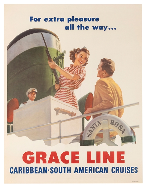  Grace Line / For extra pleasure all the way. Caribbean - So...