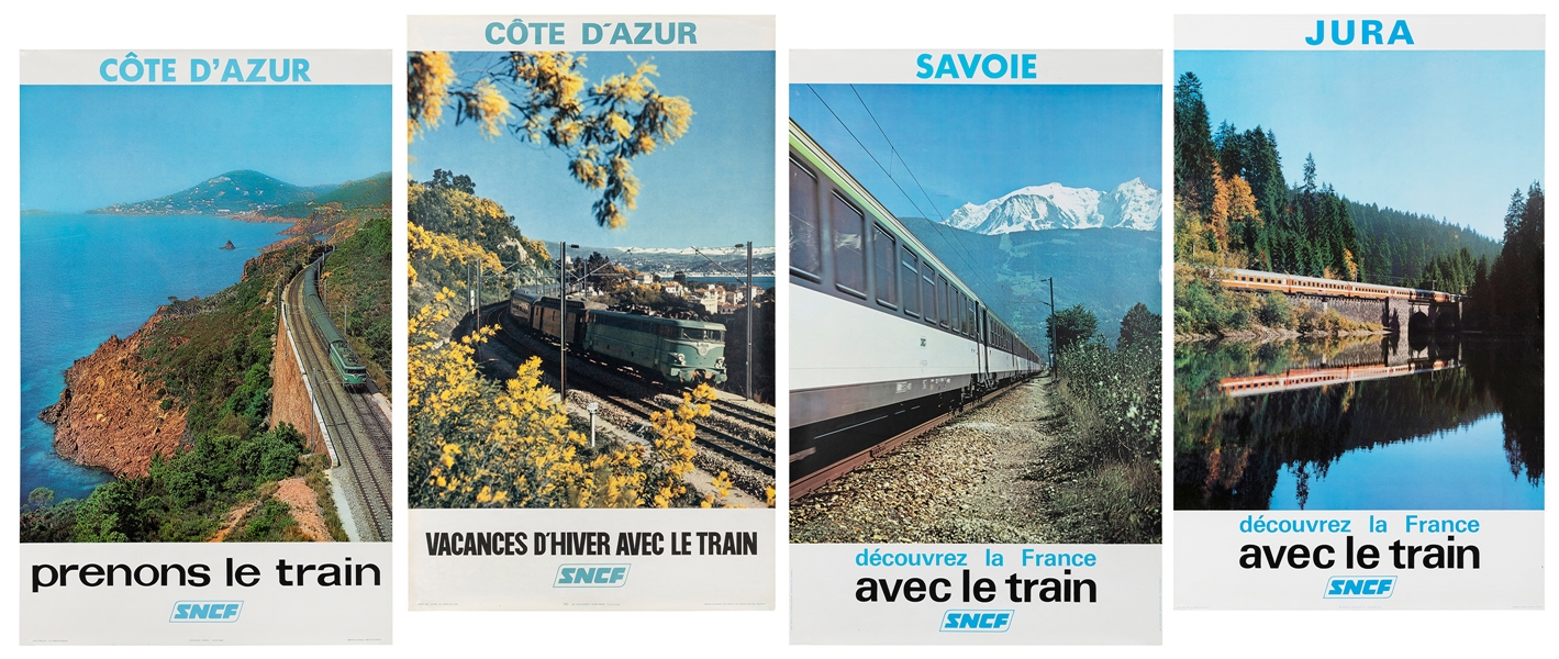  [SNCF]. Four travel posters for the south of France. Paris,...