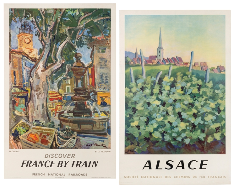  [FRANCE]. Pair of SNCF travel posters. Including PLANSON, A...