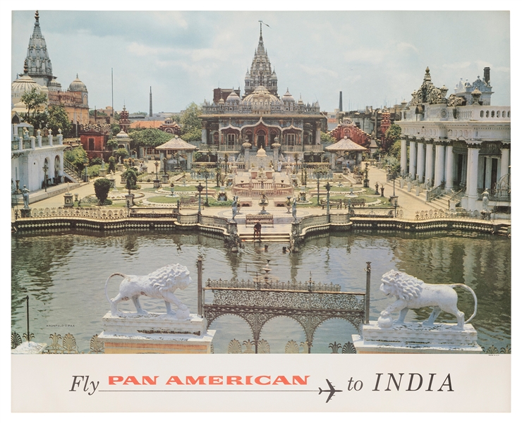  Fly Pan American to India. Circa 1960s. Photograph by Kronf...