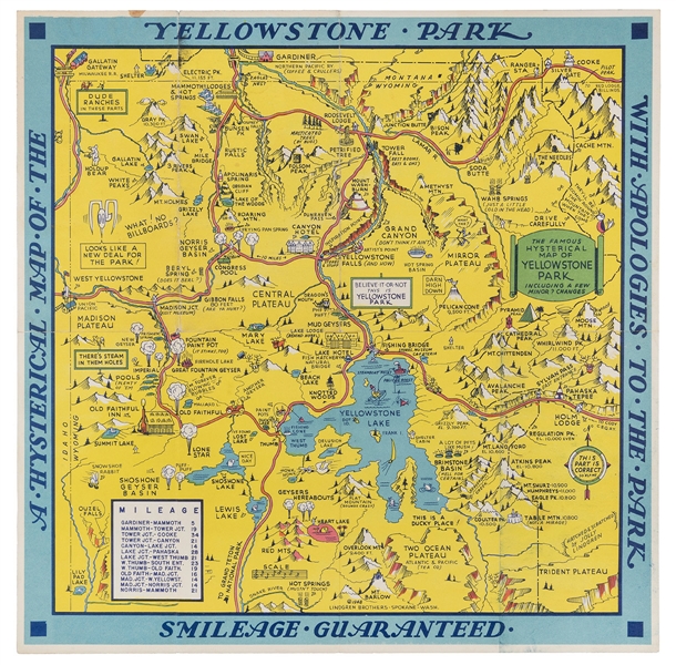  LINDGREN, Hjalmer “Jolly” (1895–1952). A Hysterical Map of ...