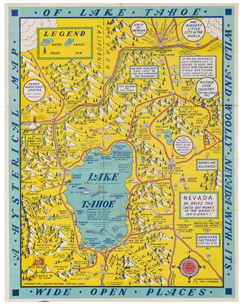  LINDGREN, Hjalmer “Jolly” (1895–1952). A Hysterical Map of ...