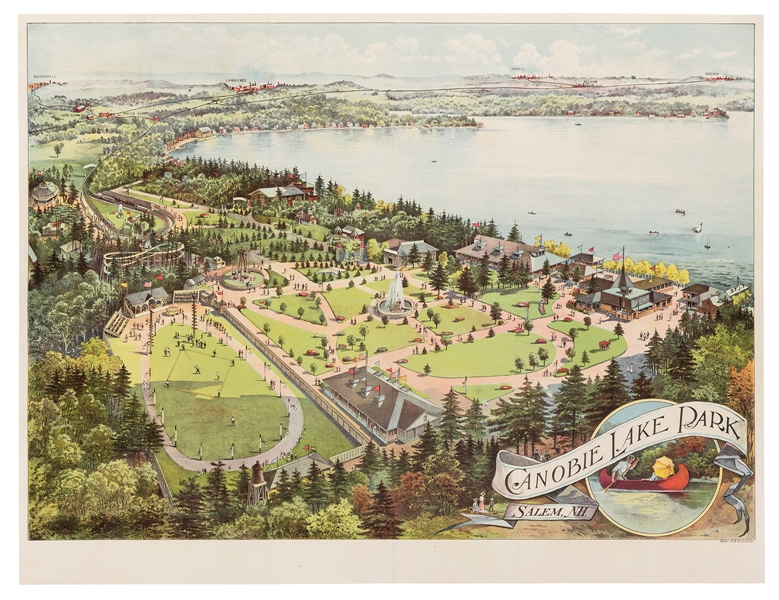  [NEW HAMPSHIRE]. Canobie Lake Park. Salem N.H. Boston: Walk...