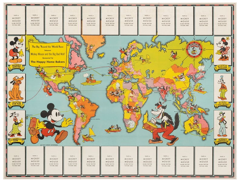  [DISNEY]. The Big ‘Round the World Race / between Mickey Mo...