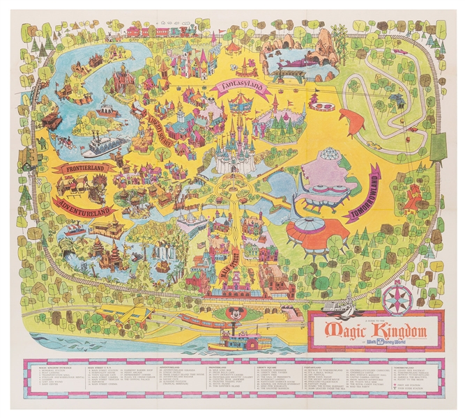  [WALT DISNEY WORLD]. A Guide to the Magic Kingdom. Walt Dis...