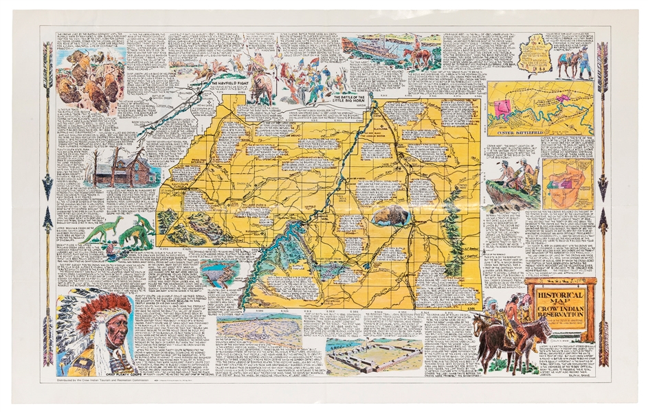  SHANE, Ralph M. Historical Map of the Crow Indian Reservati...