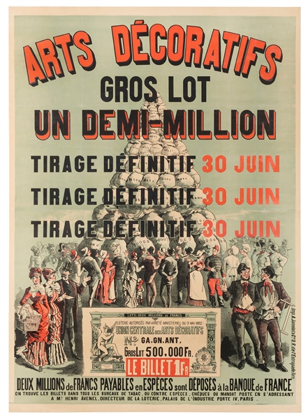  Arts Decoratifs / Gros Lot un Demi-Million. Paris: A. Janni...