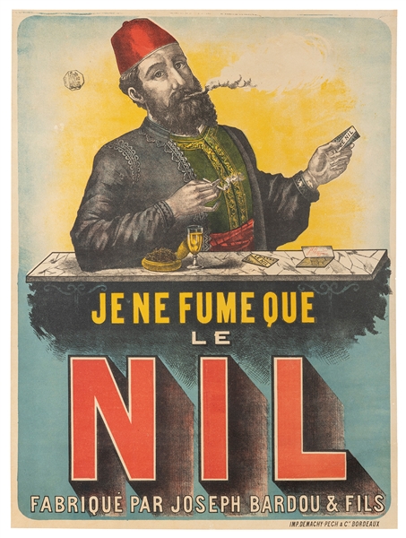  Je Ne Fume que le Nil. Bordeaux: Demachy-Pech & Cie, ca. 19...