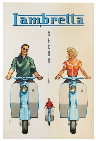  COURONNE. Lambretta. Paris: Publ.-Service, ca. 1950s. Offse...