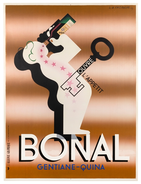  CASSANDRE, Adolphe Mouron (1901-1968). Bonal. 1933. Paris: ...