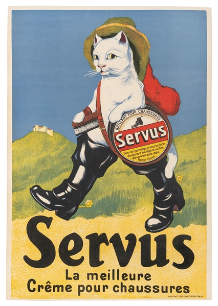  Servus. Berlin: Leop. Kraatz, ca. 1930s. Lithograph depicti...