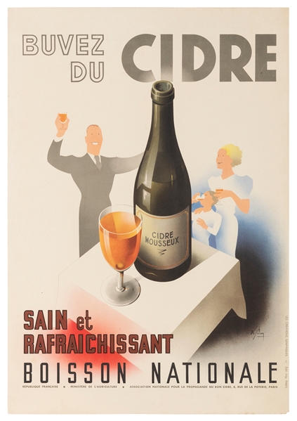  SOLON, Albert (1897–1973). Buvez de Cidre. Paris: Les Creat...