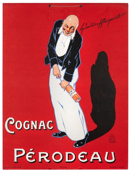  Cognac Perodeau. Paris: Pichot, ca. 1920s. Hanging lithogra...